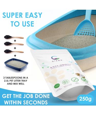 Gizmo Pet Supplies Organic Cat Litter Odour Eliminator All-Natural and Non-Scented Planet-Friendly Deodorizer for Fresh, Odour-Free Cat Litter - Buy Online on SooperMarket.com