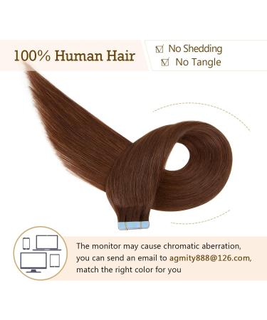 AGMITY Tape in Hair Extensions Chocolate Brown 14 inches 20pcs 40g/pack Invisible Straight Thick Remy Hair Extensions Tape in Human Hair(14 inches #4 Medium Brown) 14 inch #4 Medium Brown - Buy Online on SooperMarket.com