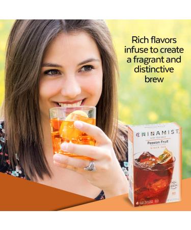China Mist Passion Fruit Black Iced Tea Bags - 4 Count, Yields 1/2 Gallon Per Bag - Buy Online on SooperMarket.com