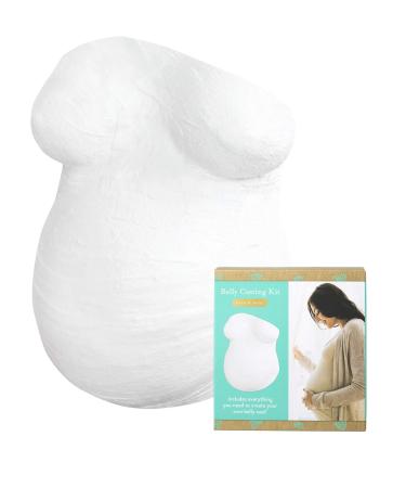 Kate & Milo Belly Casting Kit, Gender-Neutral Pregnancy Keepsake for Expecting Mothers, Baby Nursery Dcor, Mothers Day Keepsake, White