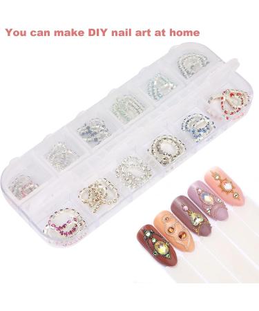 Nail Art Crystals Nail Rhinestones Nail Art Rhinestones Chain Metal Flatback Bling Manicure DIY Decor Nail Art Supplies Perfect for Nail Salon Multiple Choices(03) - Buy Online on SooperMarket.com