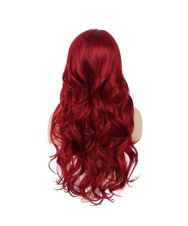 Tseses Red Long Curly Wavy Wig for Women - Cosplay & Halloween Synthetic Fiber - Buy Online on SooperMarket.com