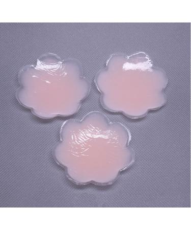 Buy FZBNSRKO 4 Pairs Plum Blossom Silicone Nipple Covers - Reusable Adhesive Breast Pads for Women & Girls - Buy Online on SooperMarket.com