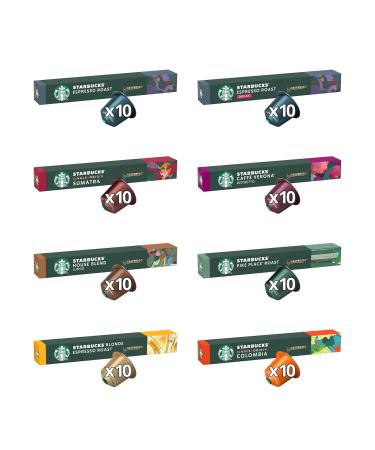 Starbucks Taste Set by Nespresso - 120 Coffee Capsules (12 x 10) | Exclusive to Amazon | Try Pack (15 Pieces) - Buy Online on SooperMarket.com