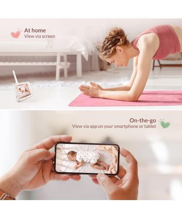 Peekababy Smart Baby Monitor with Camera and Audio | 5'' LCD Screen | Cry Detection | Sleep Analysis | 2-Way Talk | Clear Night Vision | Gift for Baby Shower - White - Buy Online on SooperMarket.com