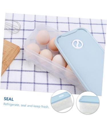 RORPOIR 1pc Box Egg Storage Box Storage Bins Refrigerator Eggs Storage Trays Egg Tray Blush Grid re-usable Blue 24x11.5cm - Buy Online on SooperMarket.com