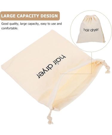 PLAFOPE 3pcs Hair Dryer Storage Bag Storage Bag Drawstring Dryerbag Hairdryer Case Toiletey Sac Beige Fabric - Buy Online on SooperMarket.com