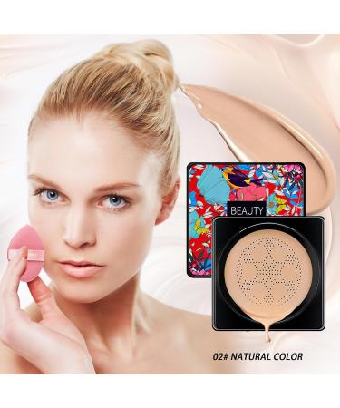 Roinaid CC Cream Cushion Foundation Mushroom Air Cushion CC Cream Beauty Cream Exo Too Cushion Foundation Korean Brightening Long-Lasting Liquid Primer - Buy Online on SooperMarket.com