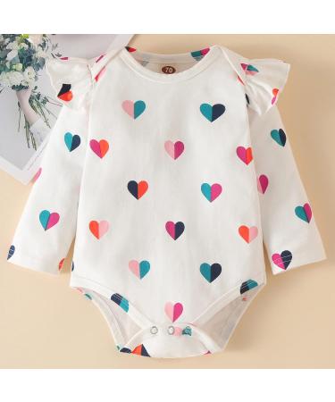 Koonde Baby Girl 3-Piece Outfit Set | Romper, Trouser & Headband | Cream Heart + Magenta | Sizes Newborn to 24 Months - Buy Online on SooperMarket.com