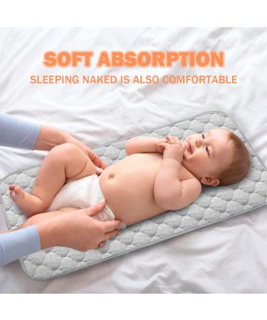 Waterproof Changing Pad Liners 26 x 13 - Hypoallergenic & Reusable - 3 Pack Portable Baby Diaper Change Mat - Gray - Buy Online on SooperMarket.com