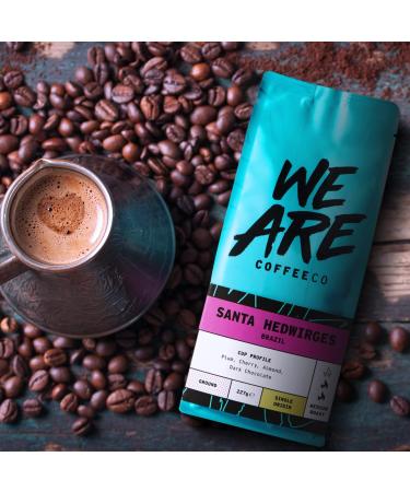 Coffee Ground for Cafetiere 227g Bag Brazilian Ground Coffee Chocolate Nuts & Fruits Notes 100% Arabica Medium Roast Speciality Freshly Roasted Single Origin (We Are Coffee Co) Ground Cafetiere 227 g (Pack of 1) - Buy Online on SooperMarket.com