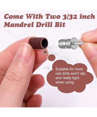 Subay 100Pcs 180 Grit Fine Sanding Bands for Nail Drill - Electric Nail Files for Acrylic Nails, Gel Manicures, and Pedicure - Silver - Buy Online on SooperMarket.com