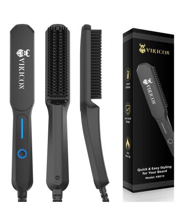 Vikicon beard gladed comb for men mini-professional hair gladder with negative ions 3-segment temperature portable and quick for beard and hair styling