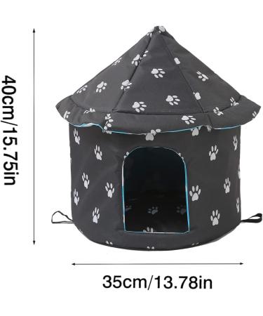 Outdoor Weatherproof Cat House - Perfect Pet Hut for Indoor & Outdoor Use | Easy to Assemble Traditional Yurt Design - Buy Online on SooperMarket.com