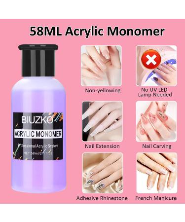 Professional Acrylic Nail Kit - Full Set with Acrylic Powder, Liquid, Practice Finger, Brush Tips - DIY Beginners Set - Buy Online on SooperMarket.com