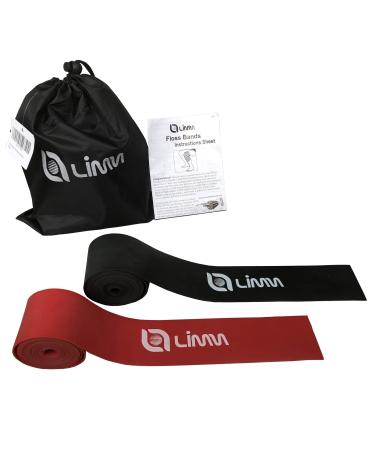 Limm Muscle Compression Floss Bands - Tack and Flossing Bands for Mobility Fitness and Recovery - Best for Athletes Therapy and Injury - Set A: Includes 2 Levels of Compression and Travel Pouch