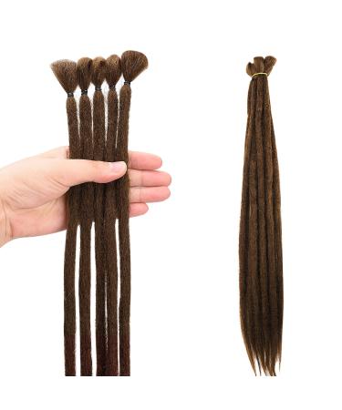 No LIFE 10PCS 50cm chocolate Dreadlock extensions one-sided crocheted synthetic dreadlocks accessories jamaica punk hip-hop reggae hair braiding wigs faux locs for fashion men women