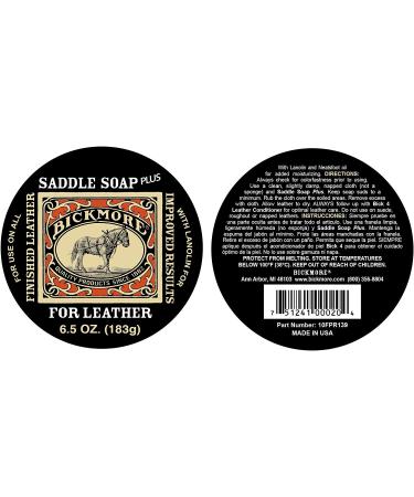 Bickmore Saddle Soap Plus - 6.5oz Leather Cleaner & Conditioner with Lanolin - Restore & Protect Your Leather - Buy Online on SooperMarket.com