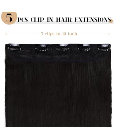 S-noilite Clip In Extensions | Dark Black 76cm Half Wig & Hair Compression - Smooth 3/4 Wig - Buy Online on SooperMarket.com