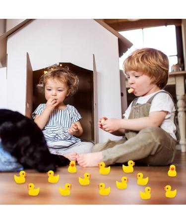100Pcs Mini Resin Ducks Realistic Micro Landscape Ornament | Cute Baby Bath Toy | Aquarium & Dollhouse Decor - Yellow - Buy Online on SooperMarket.com