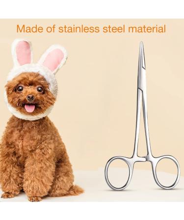 Hemostat Zonge Stainless Steel Pet Ear Cleaning Scissors - Curved Pointed Anti-Slide Tool for Dogs & Cats - Buy Online on SooperMarket.com