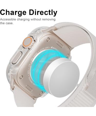 BHARVEST 3-Pack Case for Apple Watch Ultra 49mm with Tempered Glass Screen Protector | Starlight, Rose Gold, Clear | Scratch Resistant Hard PC Cover | Ultra Accessories - Buy Online on SooperMarket.com