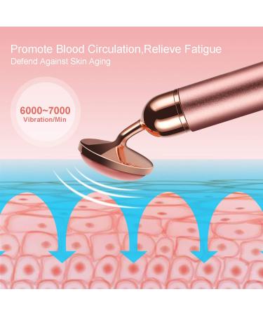 4-IN-1 24k Golden Face Roller Massager for Face, Eye, Arm, Nose - Rose Gold Skin Care Tool - Buy Online on SooperMarket.com