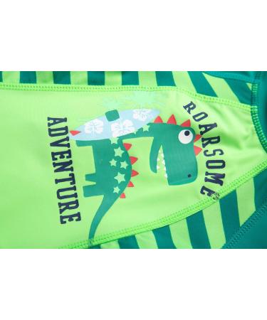 Bonverano Baby Boys Swimsuit 12-18 Months - Green Dinosaur Long-Sleeve One Piece Swimwear | UPF 50+ Sun Protection - Buy Online on SooperMarket.com