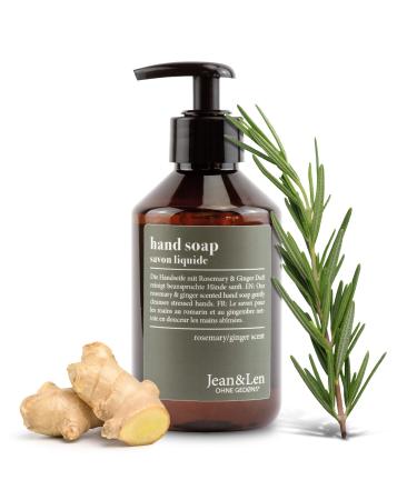 Moisturizing Liquid Hand Soap by Jean&Len with Rosemary Ginger scent  for soft and clean hands  silicone and paraben free with natural ingredients  vegan  8.4 Fl. Oz. Rosemary Ginger 8.4 Fl Oz (Pack of 1)