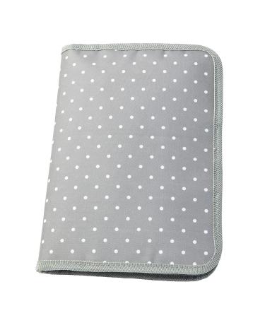 Luxdag wrap pocket made of nylon with zipper (color & motif) - diaper bag for on the go with compartments for diapers & wet wipes gray / dots