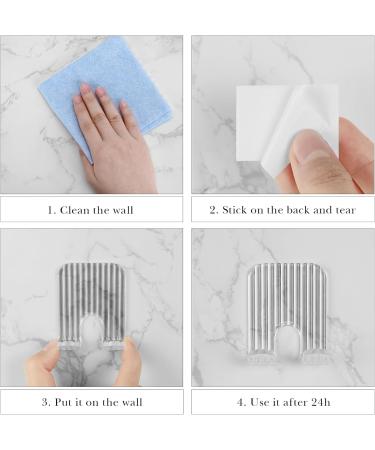Linkidea Acrylic Razor Holder - 2 Packs Self-Adhesive Shower Hooks for Razors Towels and More - Practical Storage Solutions for Every Bathroom - Buy Online on SooperMarket.com
