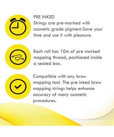 Premium 10M Mapping Cord for Pre-Tinted Eyebrows - 1 Piece Pack | International Shipping Available - Buy Online on SooperMarket.com