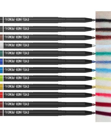 KAIQIKAIXI 12 Pieces Multicolor Eyeliner, Eyebrow, Eye Shadow, Lip & Lid Pen Makeup Set - Professional Beauty Tool Kit - Buy Online on SooperMarket.com