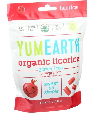 Buy YumEarth Organic Licorice Pomegranate 5 oz - All-Natural Treat - Buy Online on SooperMarket.com