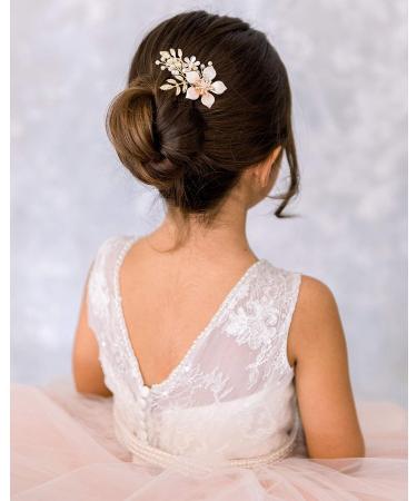 SWEETV Gold Flower Girl Headpiece - Princess Wedding Hair Comb for Birthday Party, Photography, Communion - Buy Online on SooperMarket.com
