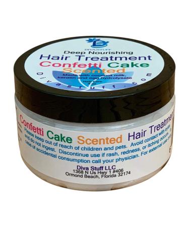 Confetti Cake Scented Hair Treatment With Coconut Milk Keratin and Egg Hydrolysate 4oz