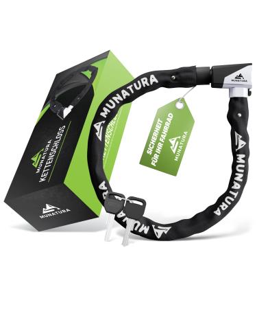 Munatura chain lock bike 90cm made of hardened steel - robust bicycle lock high security - bike lock for all bicycles e -bikes etc.