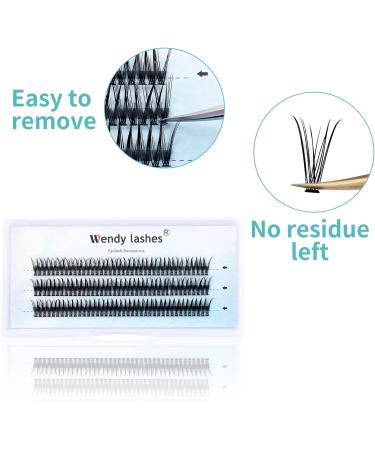 Individual Cluster Lashes C Curl 0.10mm 13mm 120Pcs | Soft 3D Effect DIY Eyelash Extensions - RR-13mm Clusters-YW-0.10-C - Buy Online on SooperMarket.com