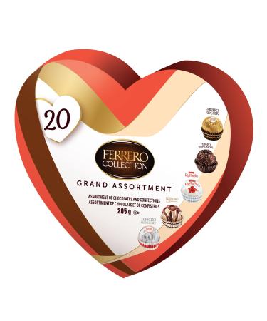 FERRERO COLLECTION GRAND ASSORTMENT Fine Assorted Chocolates and Confections Valentines Gift Box 20 Confections 205 g 20 pieces