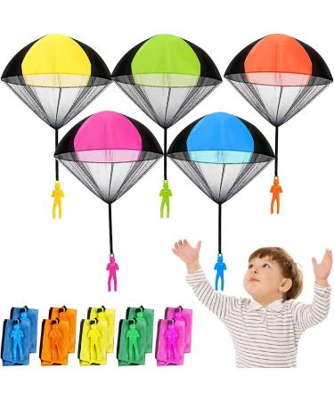 Jiosdo parachute toy children 10 pieces of parachutist toy toys outdoor games for children parachute throwing game children small gifts for children fellow children's birthday guest gifts 10 pcs