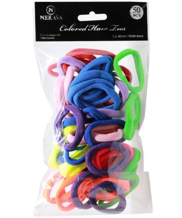 100 Colored Hair Ties for Girls & Women | Elastic Comfortable High-Quality Hair Bands in 16 Colors & 4 Patterns - Perfect for Daily Use - Buy Online on SooperMarket.com