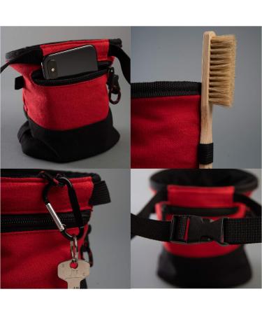 Shop Seven Mountains Boulder Accessories - Black & Red Chalk Bag Set with Bamboo Brush & Chalkball for Ultimate Climbing Safety - Buy Online on SooperMarket.com