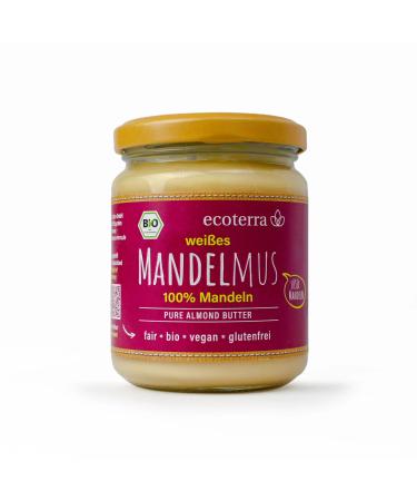 ecoterra organic white almond butter | 100% almonds | vegan | gluten-free | fair | 250 g