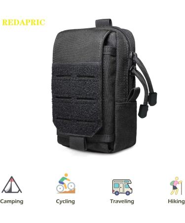Buy Tactical EDC Bag | Multifunctional Gadget Organizer & Cell Phone Holder - Ideal for Camping Hiking & Cycling - Compact Black Belt Bag - Buy Online on SooperMarket.com