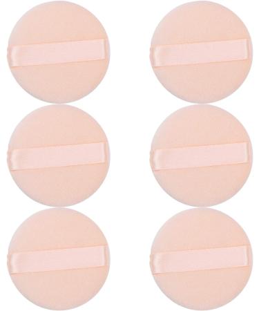 GOTH 6Pcs Round Velour Powder Puff Set for Face Makeup - Washable & Soft Cosmetic Pads - Buy Online on SooperMarket.com