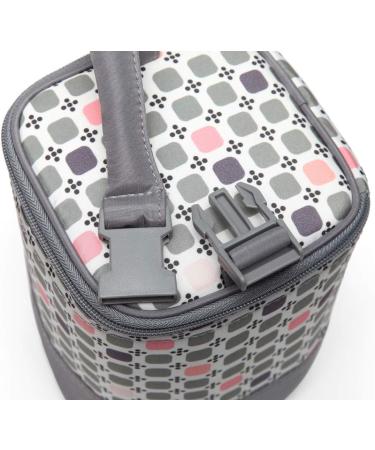 LCY Insulated Baby Bottle Cooler Bag | Holds 4 Bottles | Grey & Pink Dots - Buy Online on SooperMarket.com