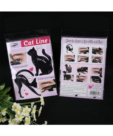 Luxsea Cat Line Eyeliner Stencils - 2 Pcs Eye Makeup Tool for Perfect Cat Eye & Smokey Eyeshadow - Buy Online on SooperMarket.com