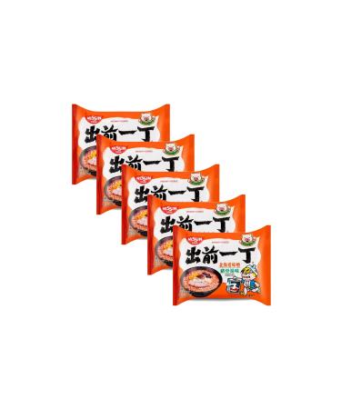 Nissin Hokkaido Miso Tonkotsu Flavour Demae Ramen Instant Noodle 100g (Pack of 5) by CNMART