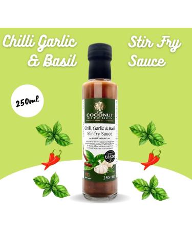 Coconut Kitchen Sauce Bottle Pick N Mix | Choose From 6 Flavours | Chilli Garlic Honey-Garlic Miso Sesame Sriracha Hot-Chilli Sweet-Chilli Thai Sweet - Pack of 4 x 250g - Buy Online on SooperMarket.com
