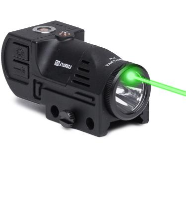 Firefly V5 Gun Light Laser Flashlight Pistol Combo | Combat Veteran Owned Company | 500 Lumens Tactical Flash Light with Laser for Handgun Rifle Shotgun Green